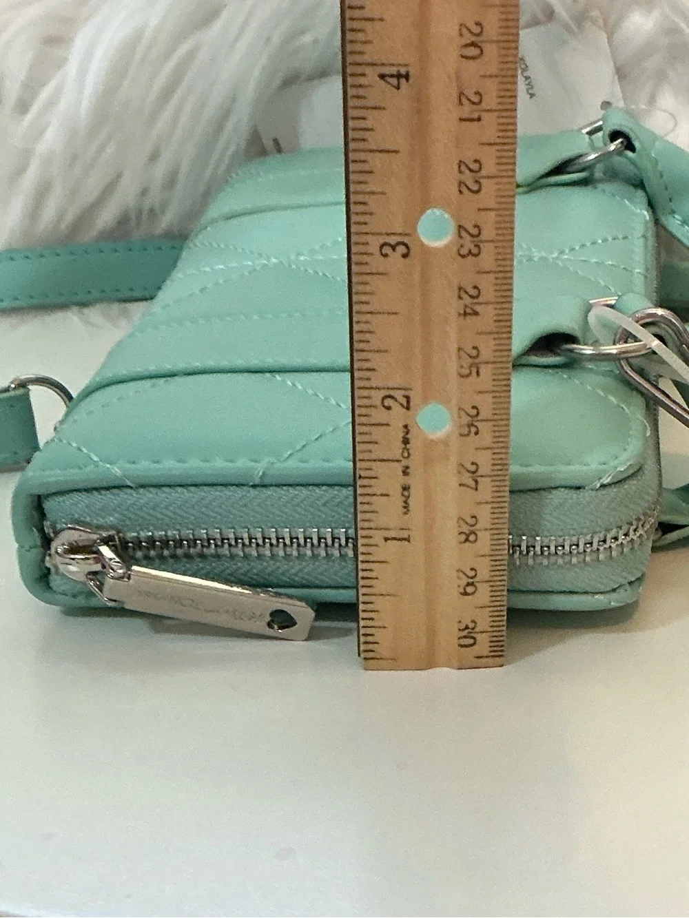 Betsey Johnson NWT XOLAYLA Mint Quilted Leather Top-Handle Mini Crossbody Bag